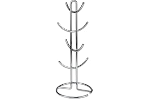 Spectrum Diversified Euro Large 8-Mug Holder, Countertop Mug Tree, Coffee Mugs & Tea Cup Storage Rack, Coffee Counter Bar Acc