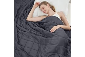 BETU Weighted Blanket Twin (20lbs, 48"x72") Charcoal Cooling Heavy Blanket for Adult 130-220lbs with Premium Glass Beads - So