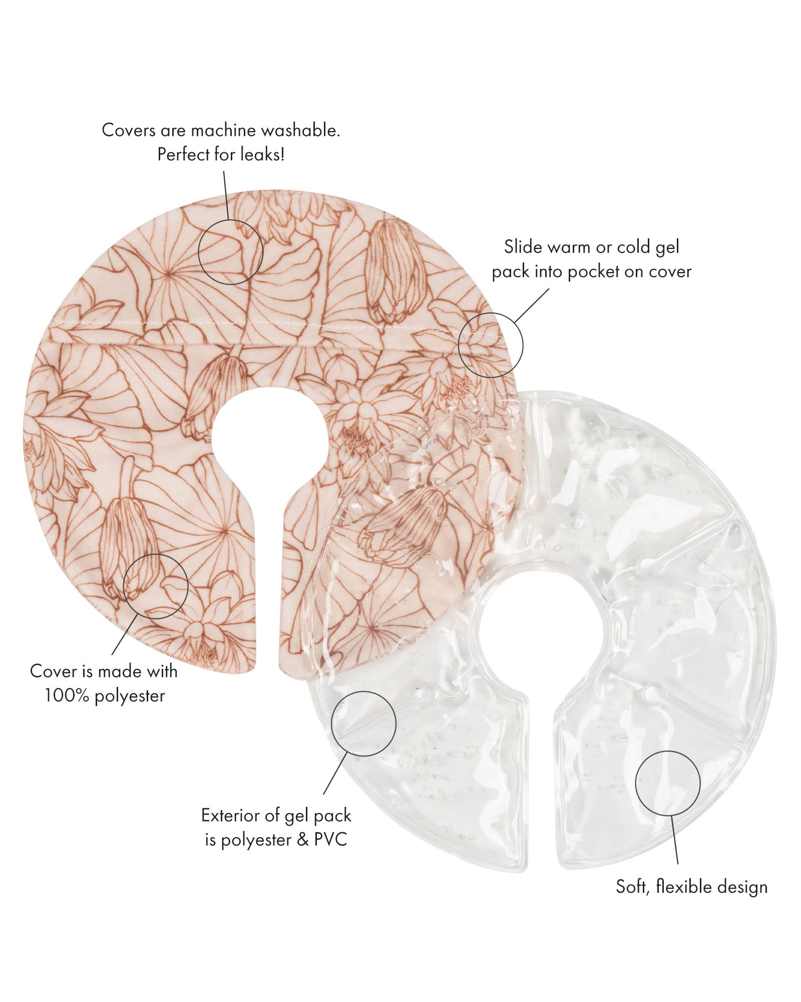 Kindred Bravely Soothing Breast Gel Pads, Hot or Cold or Breastfeeding & Pumping, 2 Pack