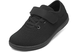 TIKVAW Little/Big Kids Barefoot Shoes Boys Breathable Walking Sneakers Girls Lightweight Wide Toe Box Shoes for Indoor Outdoor