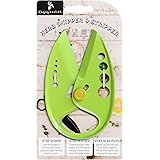 Herb Stripper Tool - Cilantro Leaf Remover & Chef Herb Scissors by The Raging Radish, 9 Holes Leaf Stripper, Herb Cutting She