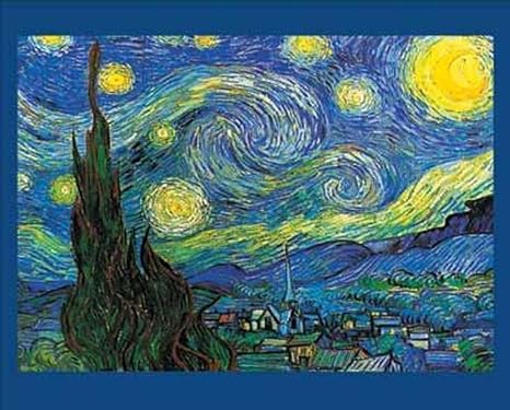 Amazon Com Paper Vincent Van Gogh Starry Night Swirling Sky Art X 16 50 X 40cm Mini Poster Posters Prints