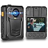 ponycam 1512P HD Body Camera with Electronic Image Stabilization,13H Record Time, Built-in 3600mAH Battery, Police Body Camera with Audio Record, Night Vision for Law Enforcement(64G)