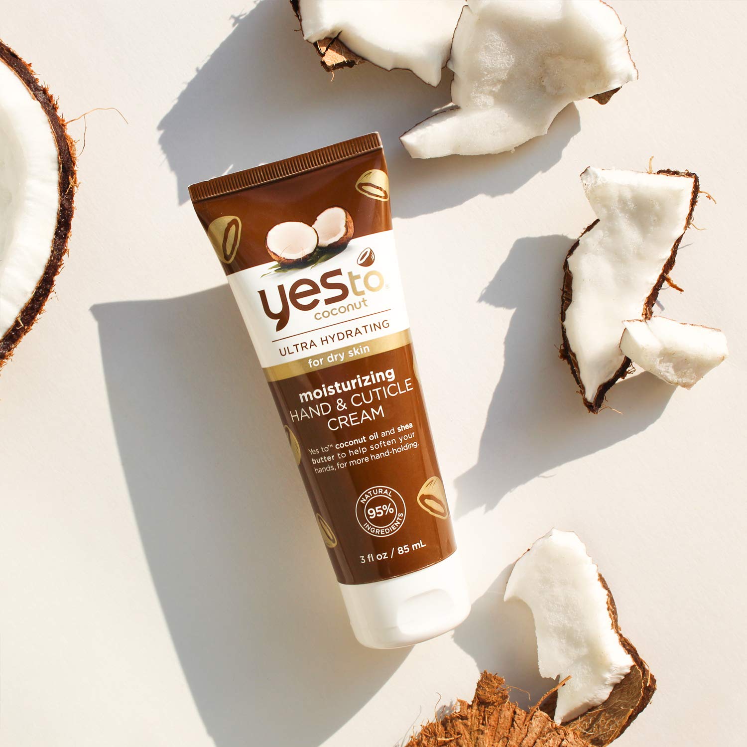 Yes To Coconut Ultra Hydrating Moisturizing Hand & Cuticle Cream for Dry Skin, 3 Fluid Ounces : Beauty
