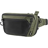Tactical CCW Fanny Bag, Concealed Carry Fanny Pack w/Adjustable Waist Belt Tactical Waist Bag Handgun Pouch with Universal Pistol Holster, Everyday Hip Pack for Men Travel Outdoor (Range Green)
