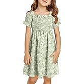 blibean Girls Summer Dress Tween Floral Boho Dresses Size 4-13 Years
