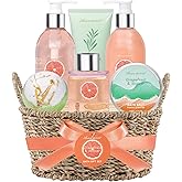 Bath and Body Gift Basket for Women, Bath Baskets for Women Gift Relaxation, Spa Gift Basket With Bath Bombs, Bath Salts, Shower Gel, Birthday Gifts for Her, Mother's Day Home Spa Relaxation Kit