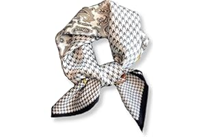 PoeticEHome 100% Pure Mulberry Silk Square Scarf 27"x27" Women Neckerchief Headscarf Gift Packed