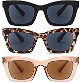 FSRTEP Reader Sunglasses 3 Pack Reading Sunglasses for women Stylis Style UV400 Full Lens Outdoor Reader Spring Hinge