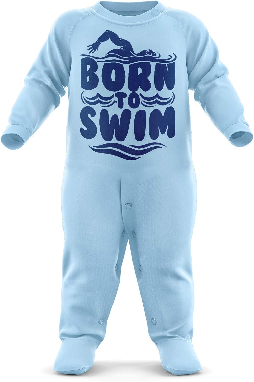 Born to Swim Babygrow Swimming Baby Romper Suit Future Swimmer's