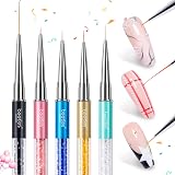 Beetles Gel Polish Nail Art Liner Brushes Set 5 Sizes 5/7/9/11/20mm 17.5cm