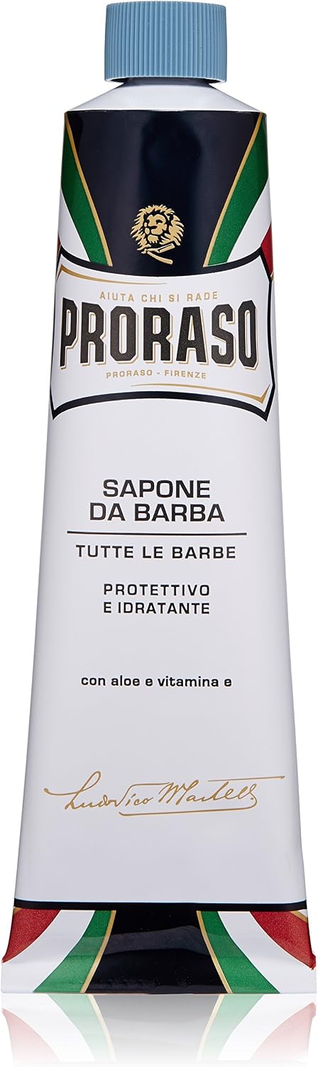 Proraso Shaving Cream Tube Protective, Blue, 150 ml (Pack of 1)