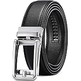 SENDEFN Men's Leather Dress Casual Belt 1 3/8" Automatic Adjustable Click Buckle Belts with Gift Box