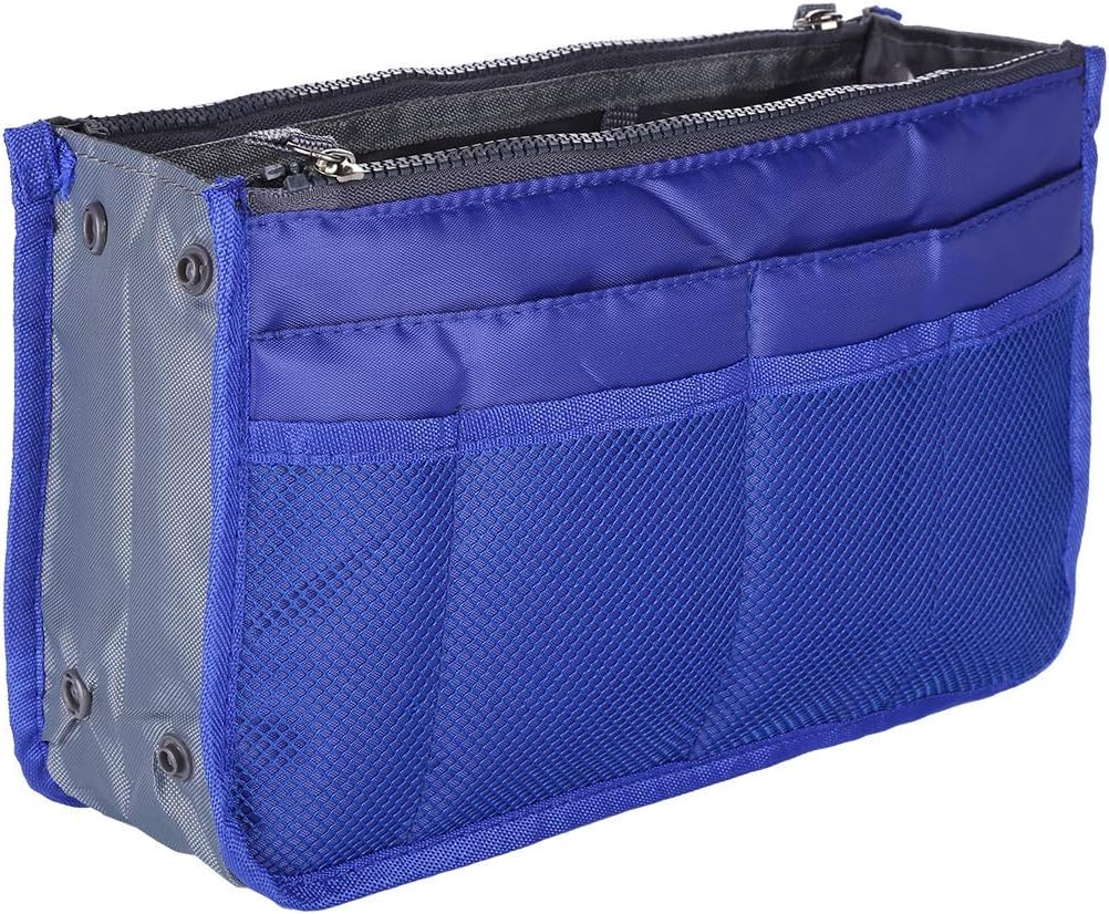 Purse Organizer Insert Handbag，Lady Women Travel Liner Felt Bag in Bag (13 Pockets Medium Size)