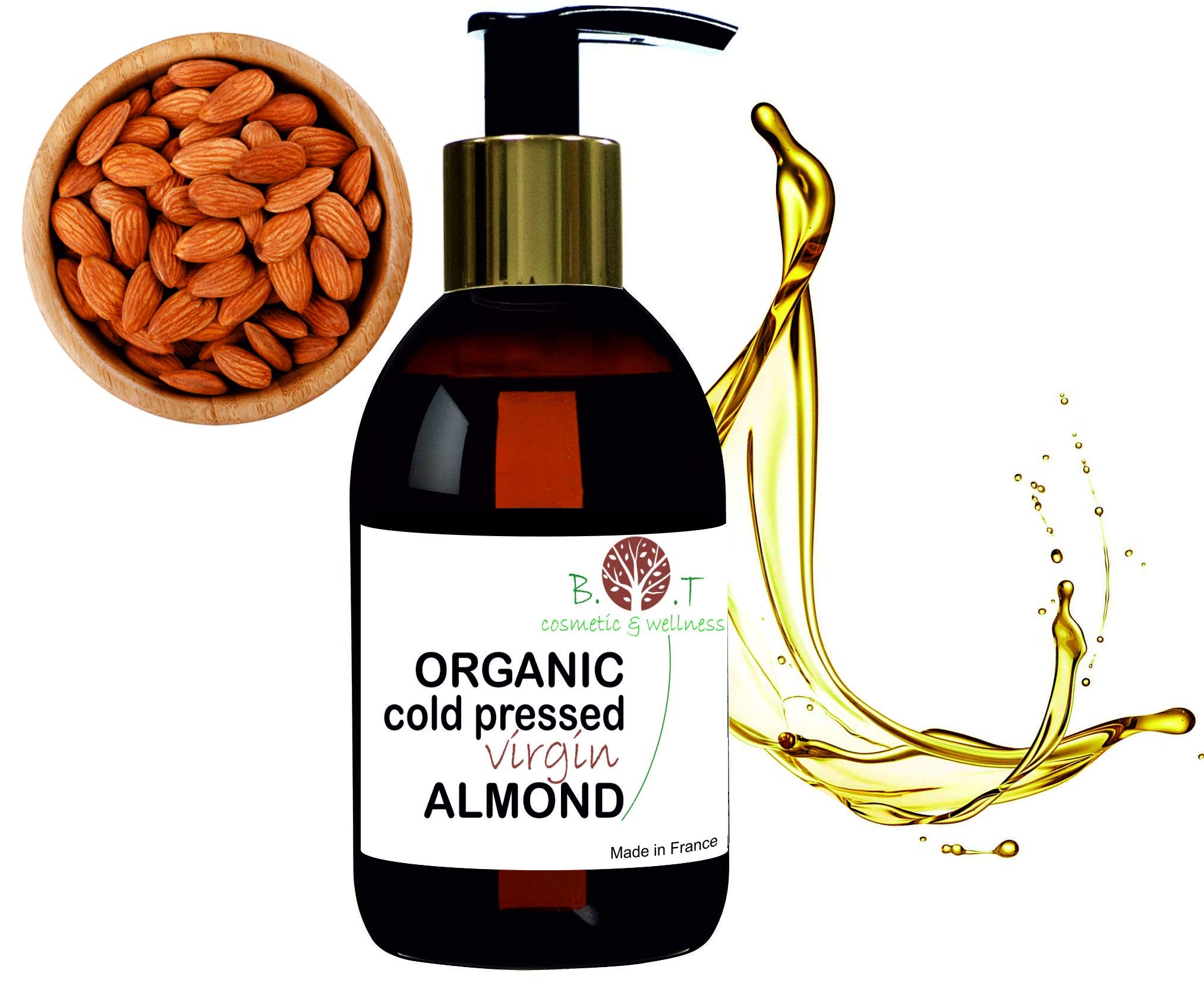 ORGANIC Cold Pressed Sweet Almond Oil 100 Pure (250 ml) Cold Pressed