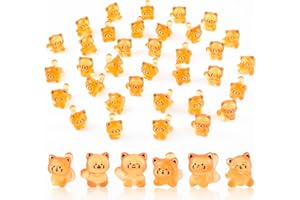 36 Pieces Mini Raccoon Animals Luminous Tiny Resin Animals Mini Raccoons for Dollhouse Micro Fairy Garden Landscape Aquarium 