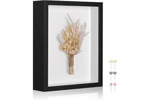 MUXIUNT 8x10 Shadow Box Picture Frame Display Case with Soft Linen Back and Thickened Panel,Black Deep Shadow Memory Box Frame 8x10 for Flower Baby Pet Wedding Photo Craft Memorial Gift