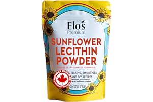 Sunflower Lecithin Powder 100g – Non-GMO Plant-Based Emulsifier for Baking, Smoothies, and DIY Recipes BY ELO’S PREMIUM