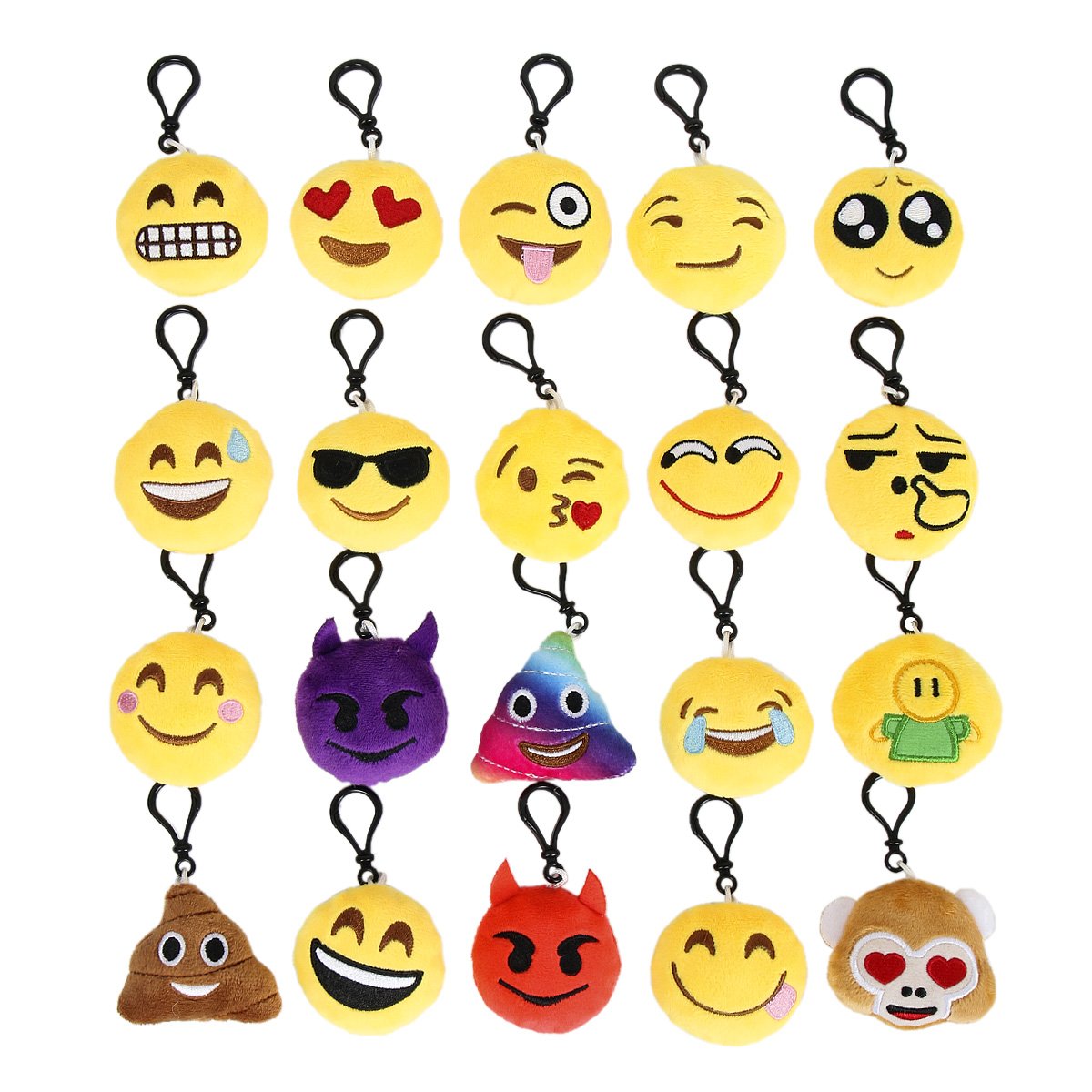 Cusfull Mini Emoji Keychain Lovely Emoji Plush Pillows Emoticon Key