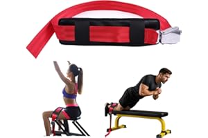 Nordic Curl Bench Stabilizer Strap – Adjustable strap with Heavy-Duty Buckle for Lat Pulldown, Leg Extension, Dumbbell Press 