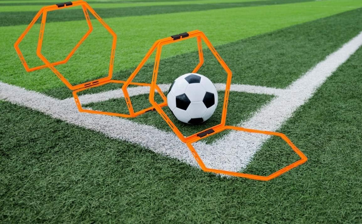 Max4out Hexagonal Speed Agility Training Rings Set of 12 Rings Sport Equipment Training Ladder Set : Sports & Outdoors