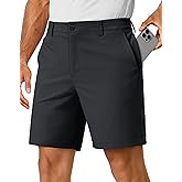 TACVASEN Men's 7" Golf Casual Shorts with 6 Pockets Stretch Lightweight Dress Work Short Flat Front Quick Dry for Summer