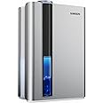 SIMSEN 95oz Dehumidifiers for Home, 800 sq ft Quiet Small Dehumidifier with Drain Hose, Dehumidifiers for Bedroom Bathroom Basements Closet RV (Silver)