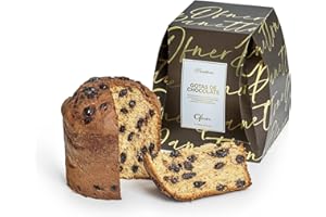 Panettone Chocolate Drops 17.6 oz – Naturally Fermented Buttery Dough with Chocolate Chips – Soft, Moist, Flavorful Holiday Cake – Ofner