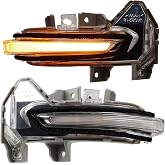 HIGH FLYING 2022 2023 2024 2025 2026 for Toyota Tundra Car Review Side Mirrors LED Sequential Dynamic Blinking Turn Signal Lights 2pcs/Pair (Crytal Lens)