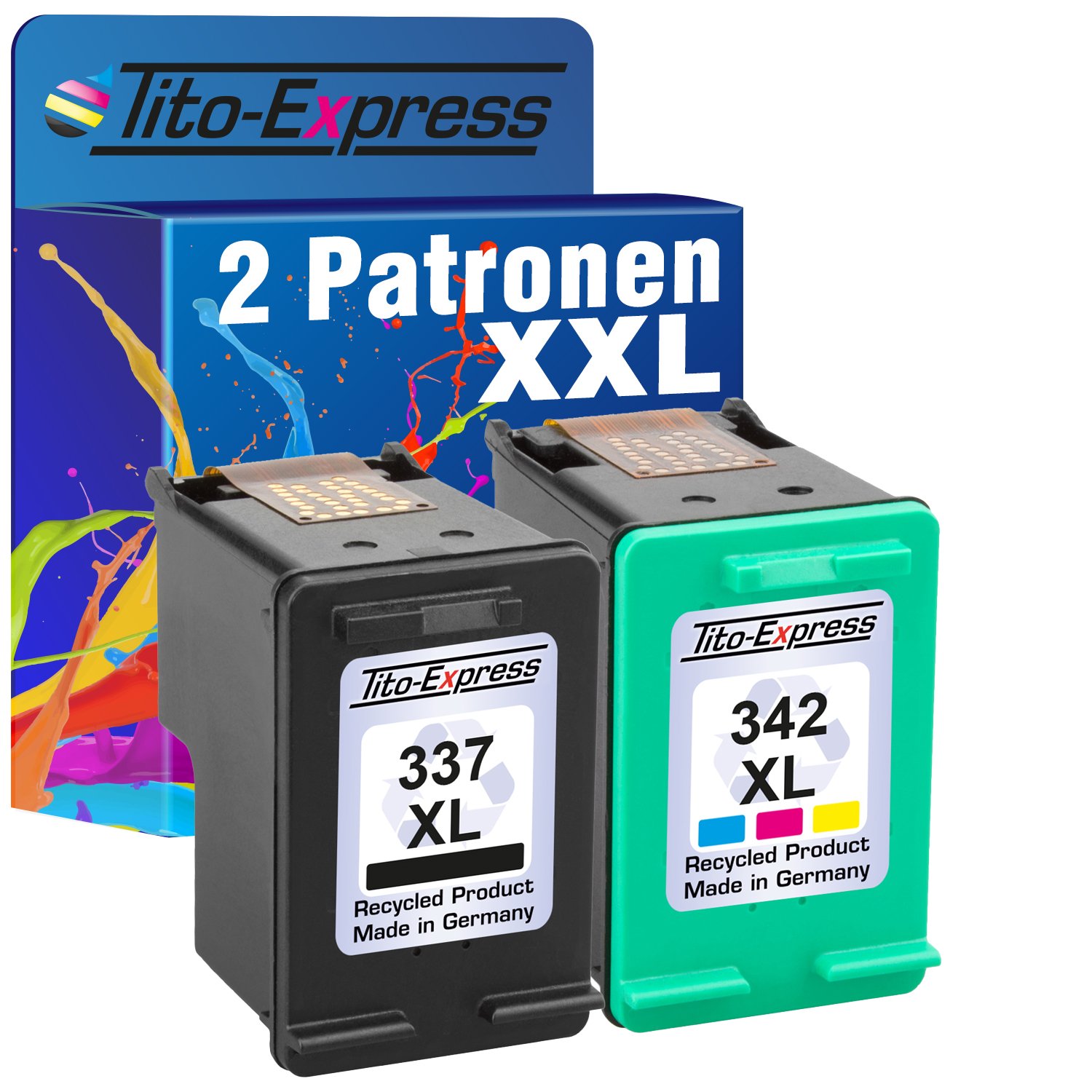 2 x Printer Cartridges for HP 337 XL &HP 342 XL Deskjet D4160 D4155 D4100  D4145 Platinum: Amazon.co.uk: Office Products