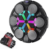 Esnowlee Music Boxing Machine for Adults and Kids, Smart Bluetooth Boxing Training Equipment with Gloves &amp; Rhythm Games,Wall Mounted Boxing Mchine for Home,Office, Gym (Black)