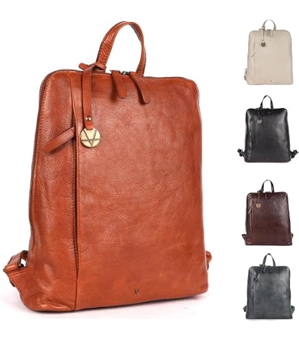 Banuce Italian Full Grain Leather Convertible Backpack Purse for Women
