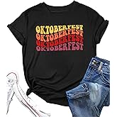 Womens German Oktoberfest Shirt: Prost T Shirt Oktoberfest Party Shirts Vintage Casual Loose Short Sleeve