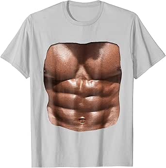 fake six pack abs shirt