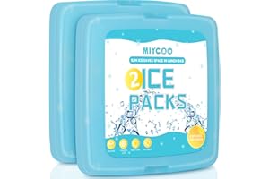 MIYCOO Ice Packs for Lunch Boxes & Lunch Bag - Quick Freeze Ice Pack Space Saving Freezer Packs - Reusable Slim Original Cool Pack - Cooler Accessories for Beach, Camping and Fishing