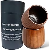Carbonized - Bourbon Wooden Bourbon Whiskey Glasses | The Perfect Unique Whiskey Gift for Dad, Husband, Brother, or Boyfriend on Birthdays, Anniversaries, or Christmas (2Pack)