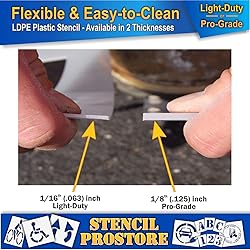 Pavement Stencils - 8 inch Number KIT Stencil Set