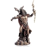 Veronese Design 7 1/2 Inches Zeus The Greek God of The Sky Cold Cast Resin Bronze Finish Sculpture Figurine