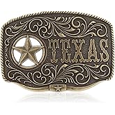 HLYMPONY Western Belt Buckle for Men Vintage Cowboy Rodeo Texas Longhorn bull Belt Buckles