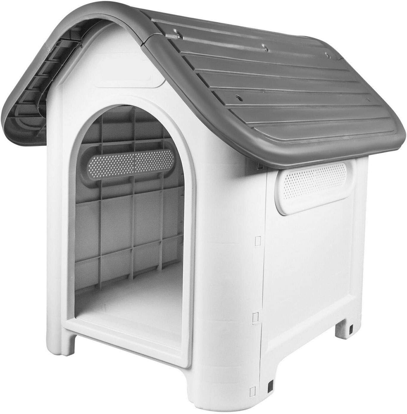 Mighty Plastic Dog Cat Kennel House Weatherproof For Indoor And Outdoor