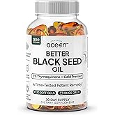 Organics Ocean Better Black Seed Oil, Cold Pressed, 30 Softgels | 5% thymoquinone (26 mg per softgel), cold-pressed Nigella sativa oil, vegan softgel, no preservatives, third-party tested