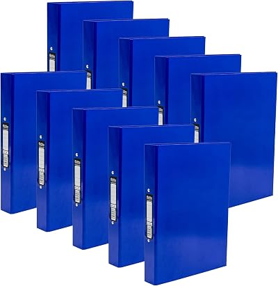 Pukka Pad Brights A4 Ringbinder Files 40mm Spine Navy Blue 10 Pack