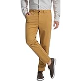 AbleTree Khaki Pants for Short Men 27" Straight Slim Fit Men’s Dress Chinos Pants Stretch Smart Casual Trousers