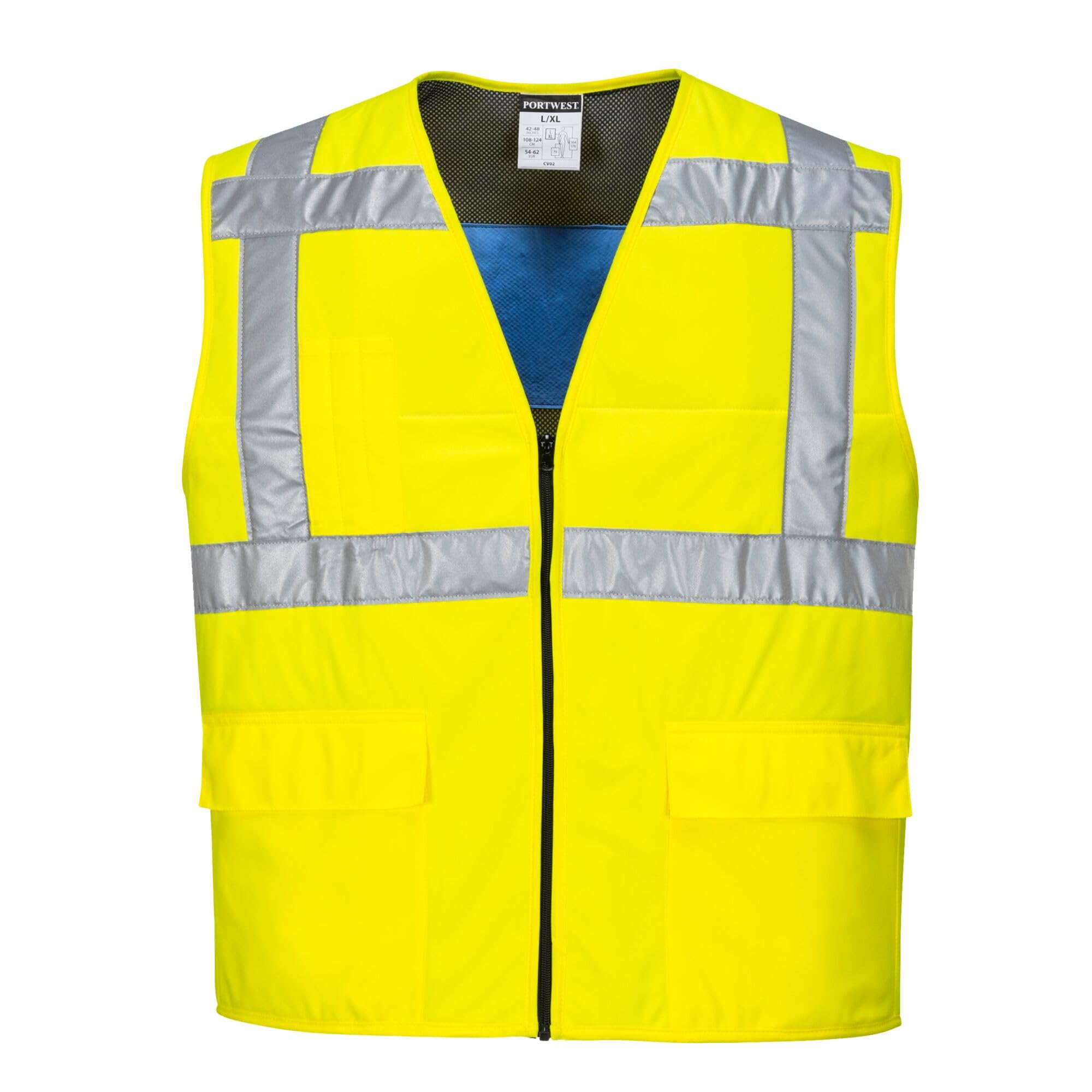 Portwest High Vis Cooling Vest, Size: S/M, Colour: Yellow, CV02YERS/M