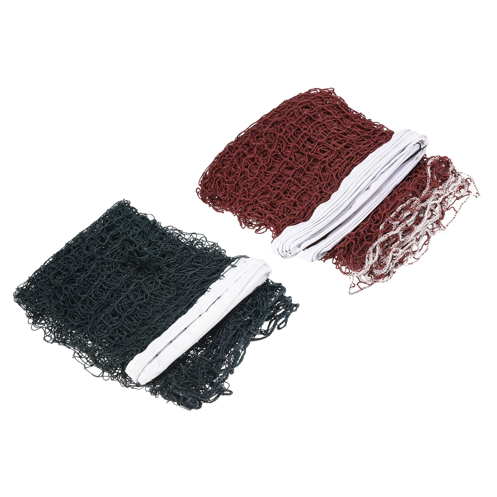 PATIKIL 20x2.5ft Badminton Net, 2 Pack Badminton Court Netting Replacement for Outdoor Indoor Beach Backyard, Red Green
