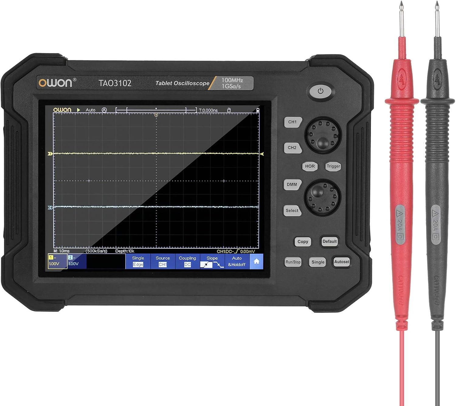 Owon Portable Tablet Digital Oscilloscope TAO3102 8 Inch LCD Touch