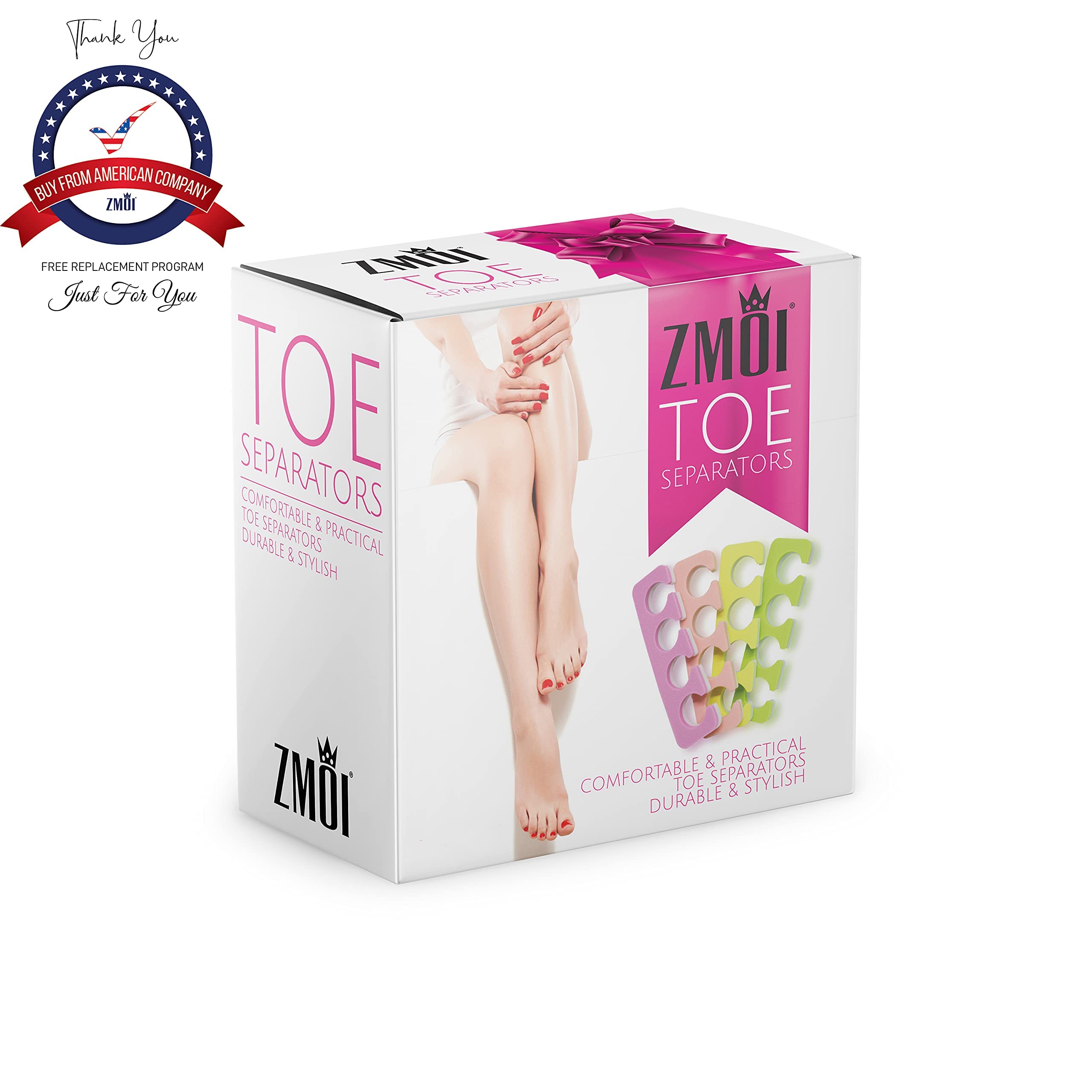 Toe Separators Set - 24 Pieces Premium Pedicure Tool Kit Super Soft & Durable Two Tone ZMOI - Image 3