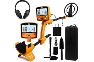 BoJa&Co Metal Detector for Adults with Pin Pointer – Waterproof Professional Gold Detector, Rechargeable Kit with 5 Modes, Headphones, Carry Bag, 4-in-1 Shovel & Pinpointer