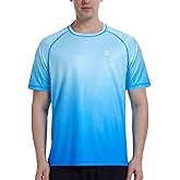 Roadbox Men's Swim Shirts Short Sleeve, UPF 50+ UV Sun Protection SPF Rash Guard, Quick Dry Surf Water Beach Fishing T Shirt