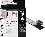 VELCRO Brand Heavy Duty Self Adhesive Tape 50mm x 1m Black